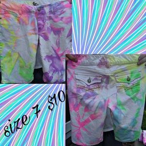 Neon Tie Dye Shorts